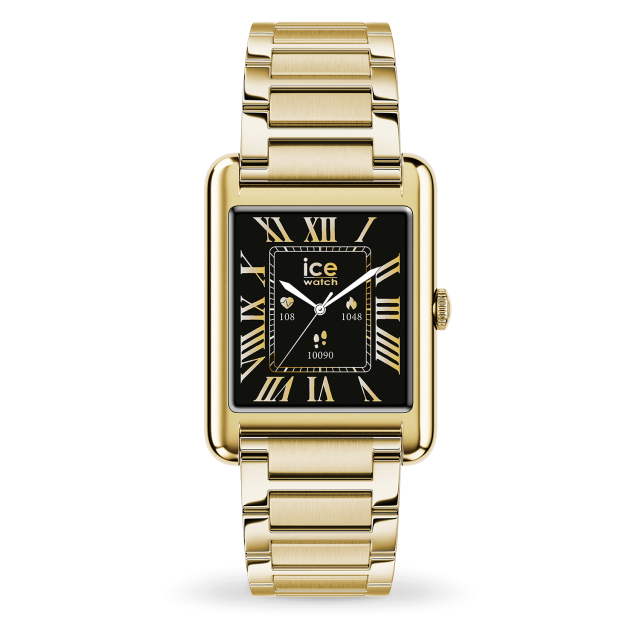 ICE Watch smartwatch Gold eckig Damenuhr mit Blutdruckmessung TKS 2.0 rectangular 1.41